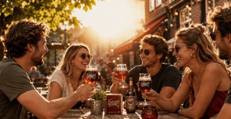 Eeuwig Zonde drinken op het terras in Someren